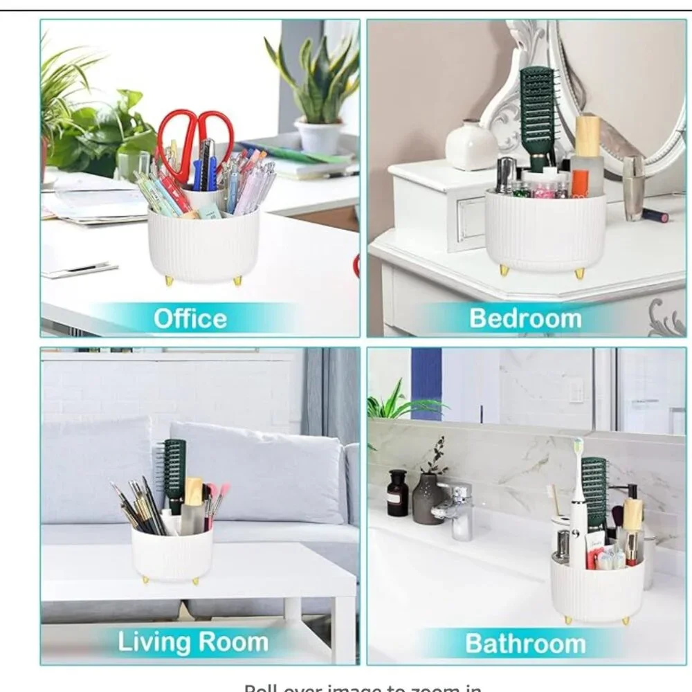 Rotating Makeup Brush Holder Organizer with 5 Slots NEW IN BOX